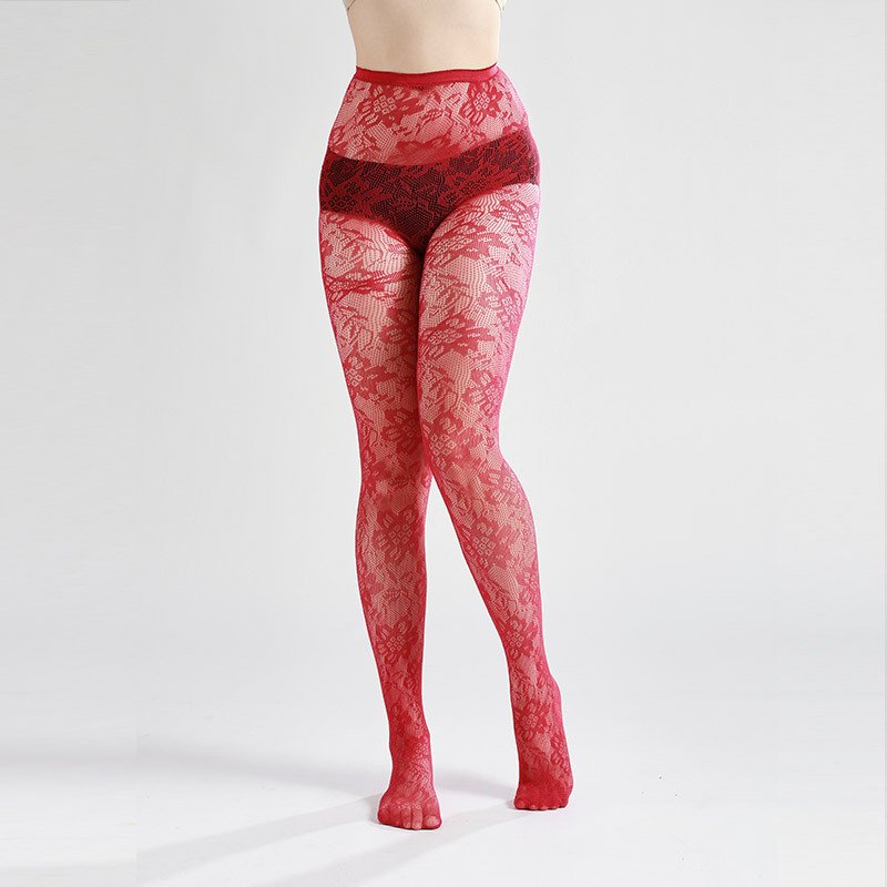 Explosive leggings sexy stockings female European and American flower pattern hot drill hollow-out jacquard mesh stockings source factory