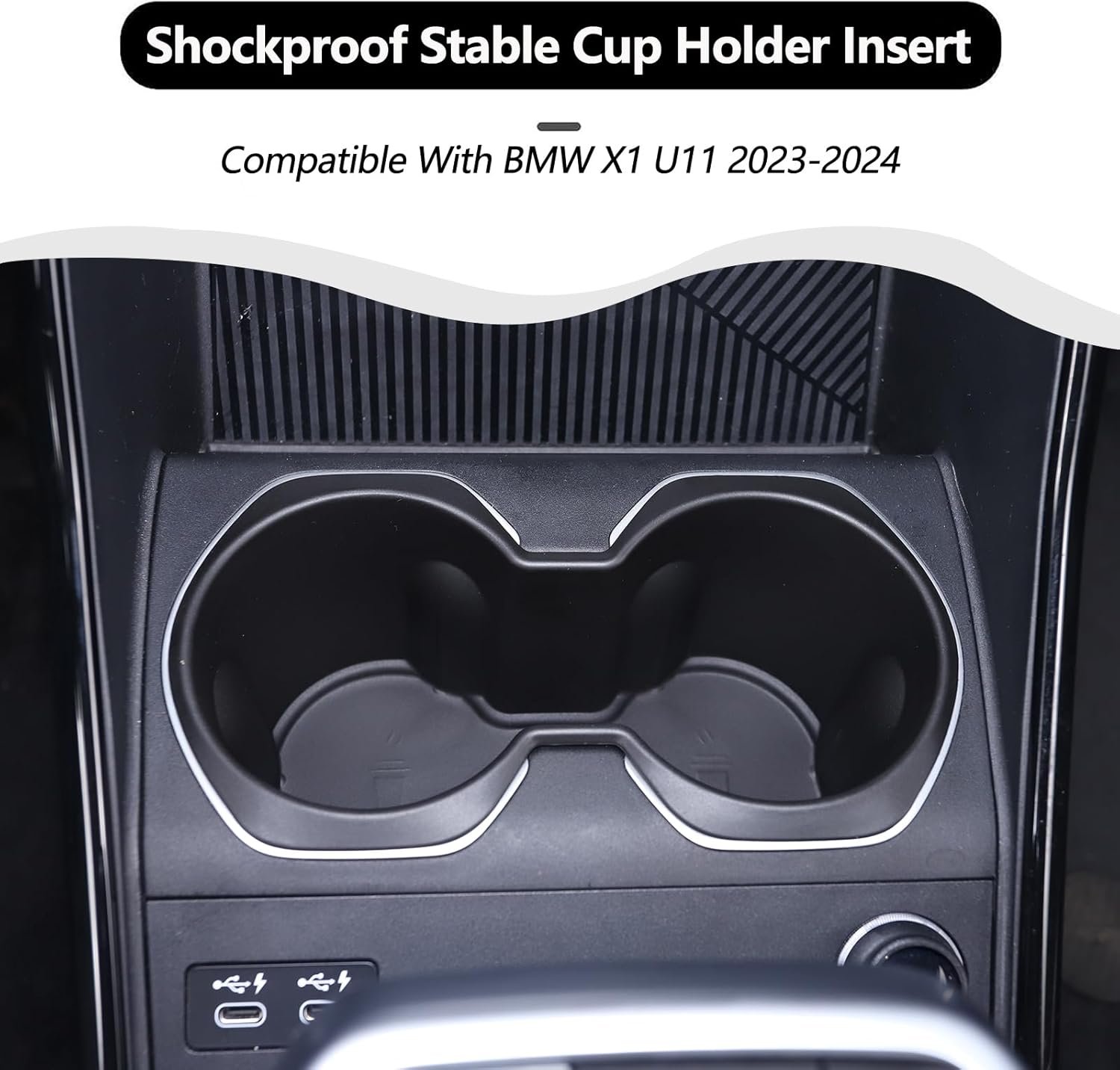 Centre Console Water Cup Holder Bottle Holder Storage Box for, Shockproof Sturdy Cup Holder Insert, Practical Silicone Car Accessories - 图片 6